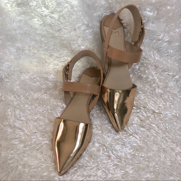 Marc Fisher Shoes - Marc Fisher LTD Rose Gold Ankle Strap Flat Sz. 7.5